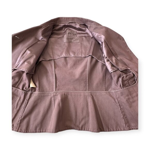 Miu Miu Archival Denim Squad Utility Jacket Garment-Dyed Mauve IT 44 - Picture 7 of 15